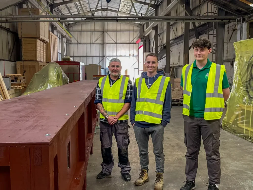 IM Export Services team having just completed a Ministry of Defence case.